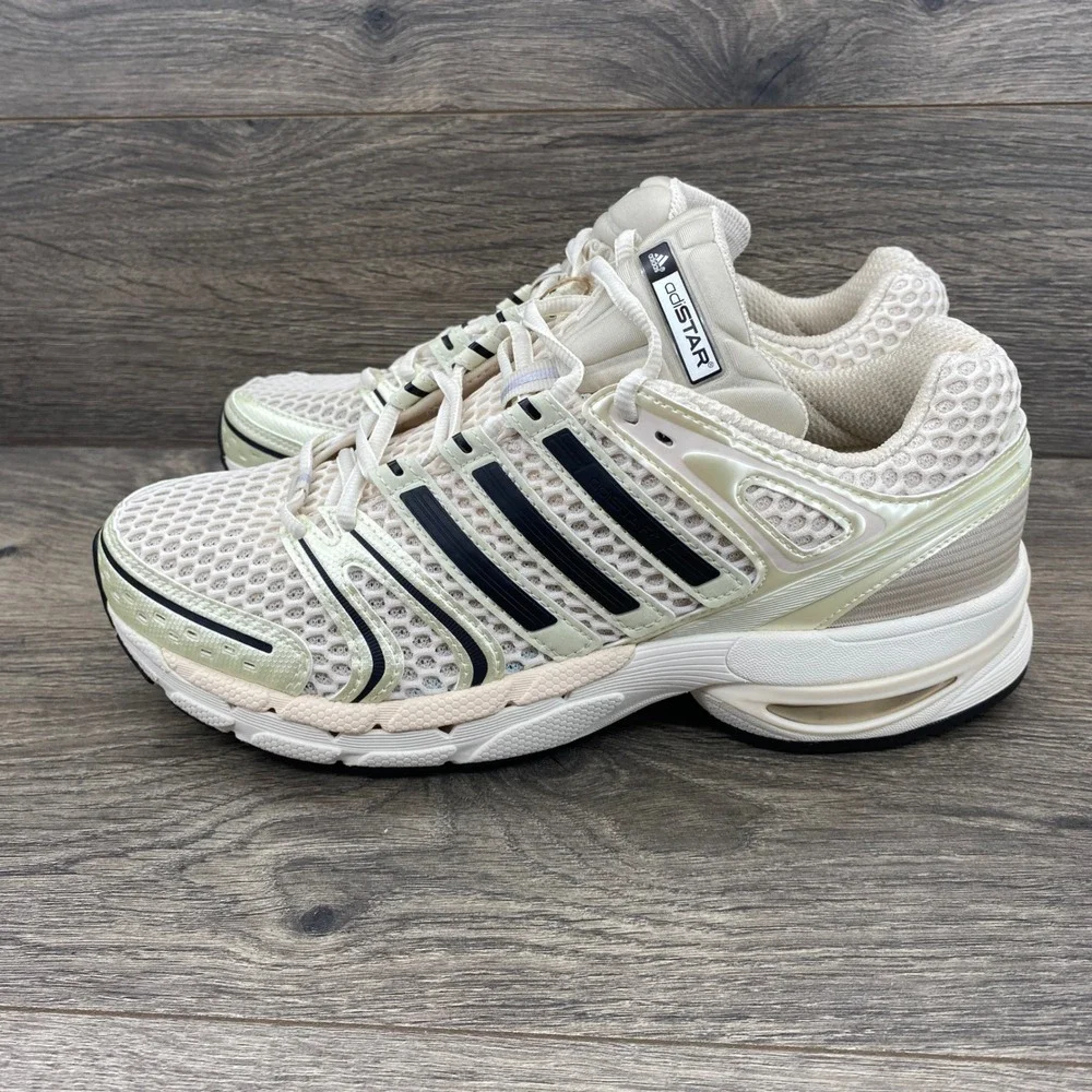 Adidas Adistar Control 5 Mens 8.5 Cream Off White Black Running Sneakers KI6152